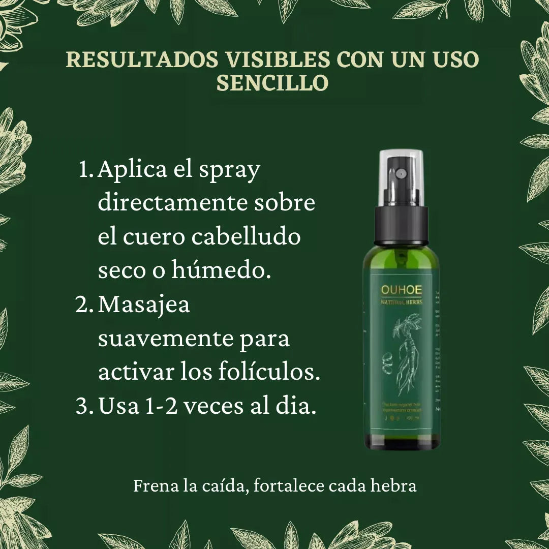 SPRAY PARA CRECER EL PELO OUHOE + ENVÍO GRATIS
