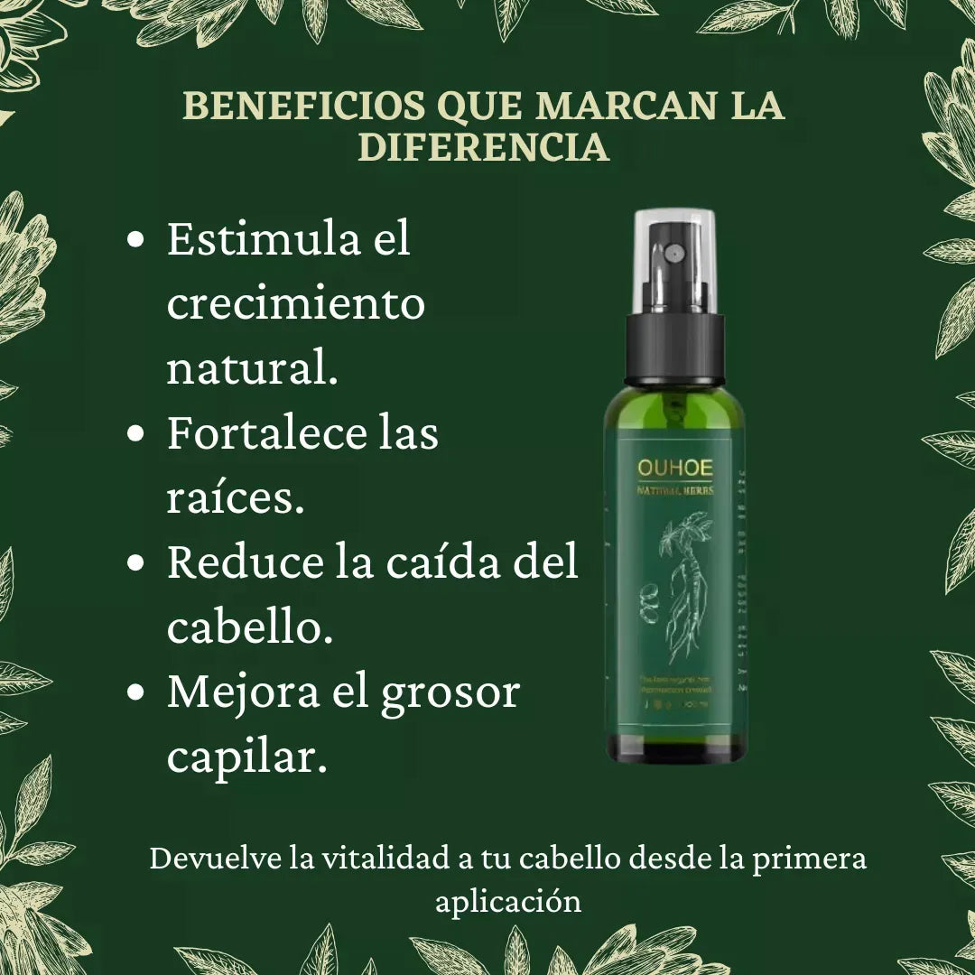 SPRAY PARA CRECER EL PELO OUHOE + ENVÍO GRATIS