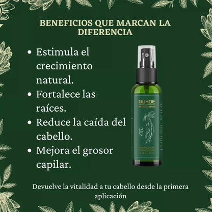 SPRAY PARA CRECER EL PELO OUHOE + ENVÍO GRATIS